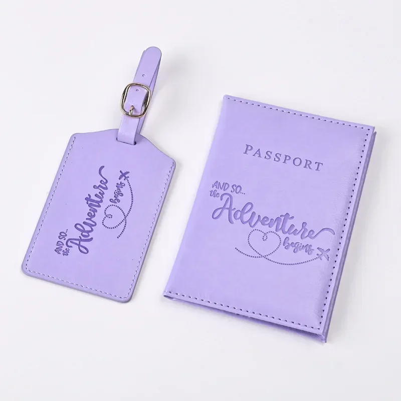 Index Card Holder - New Purple PU Leather Passport Holder