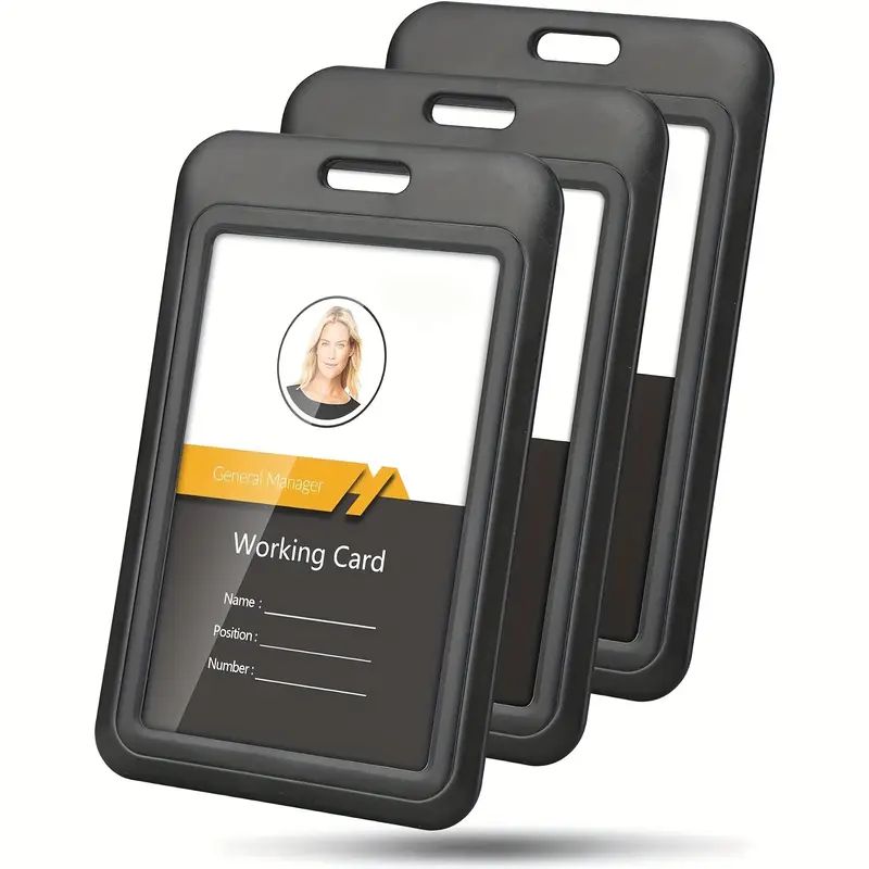 Index Card Holder - 3 pieces heavy duty sliding ID