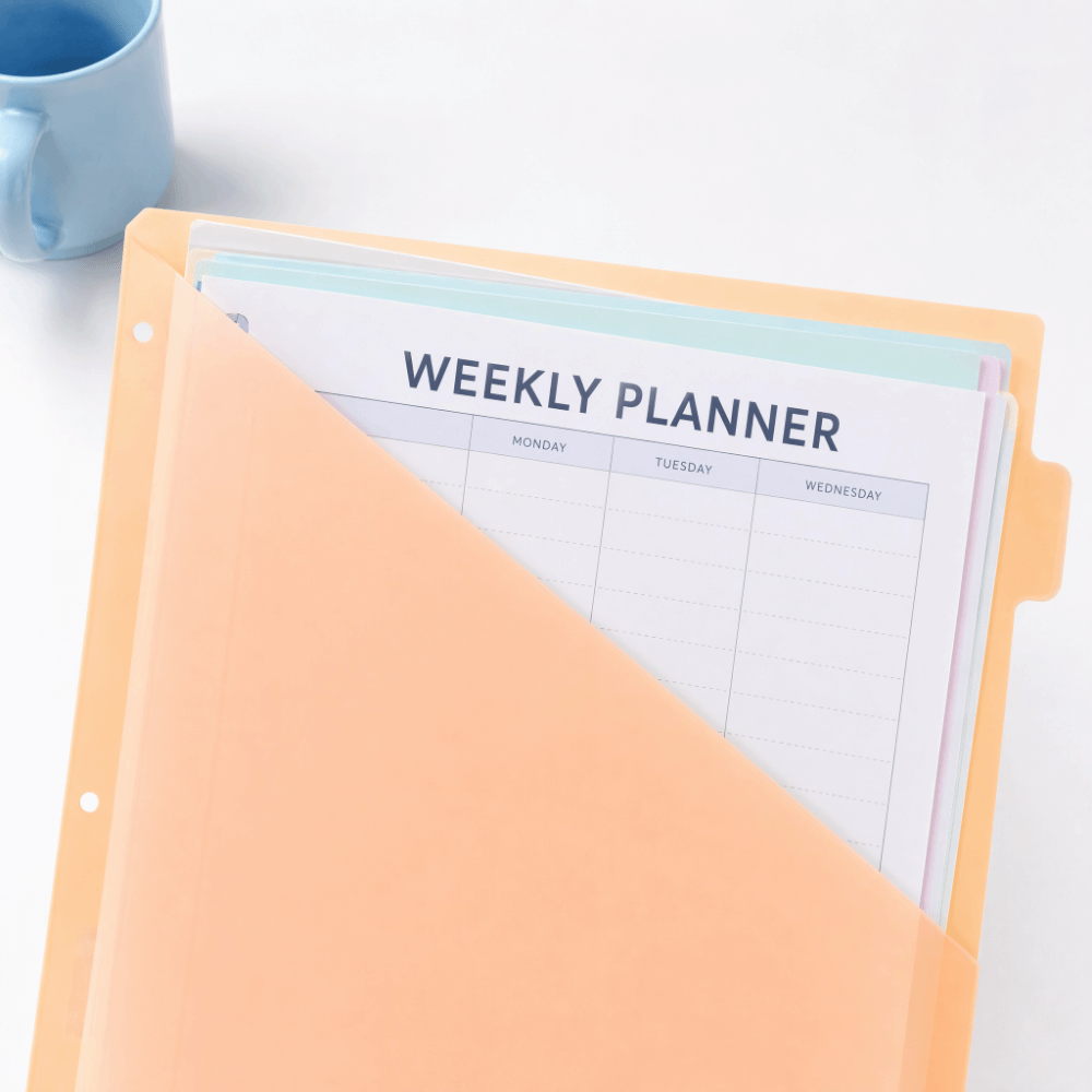 Tab Divider A4 - Durable Binder Dividers Plastic Write and