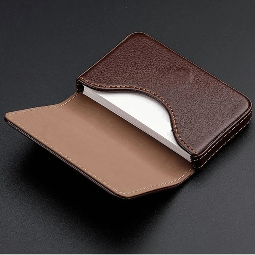 Sized Stitched PU Leather Cred - Index Card Holder review and price