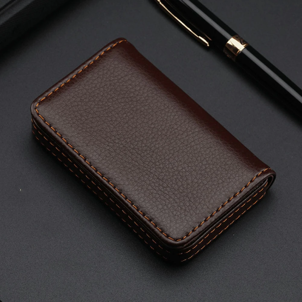 Sized Stitched PU Leather Cred - Index Card Holder review and price