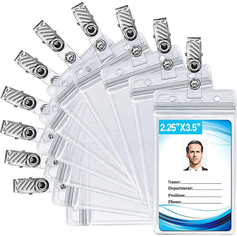 ID card holder with metal badg - Index Card Holder review and price