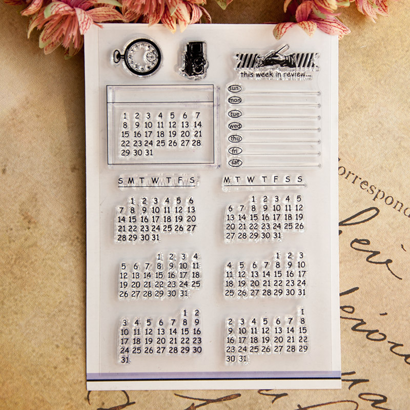 Date Week Month Number Symbol  - Rubber Date Stamp review and price