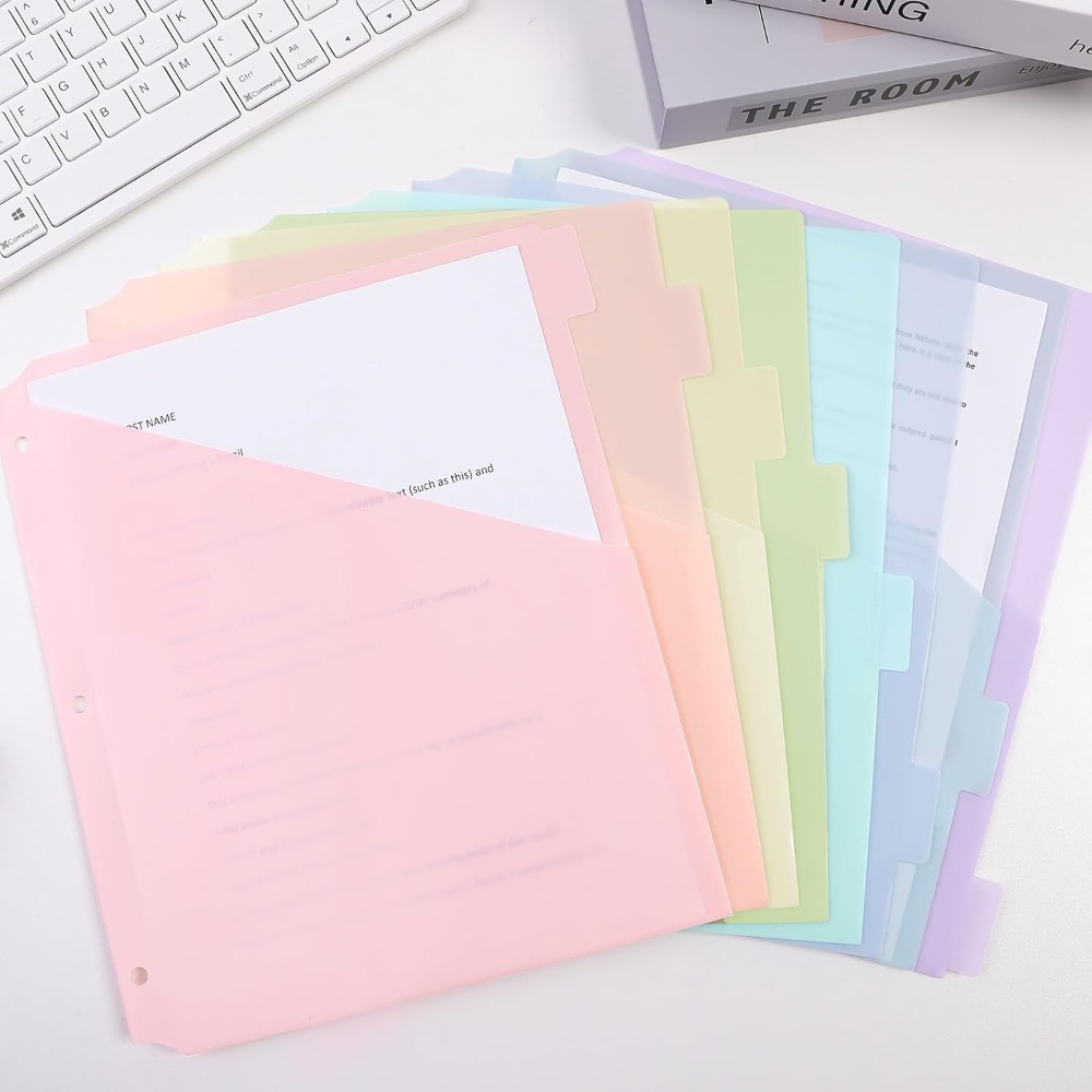 8 pcs Durable A4 Pastel Binder - Tab Divider A4 review and price